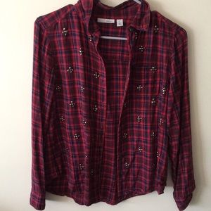 Limited Edition Nordstrom Halogen plaid shirt